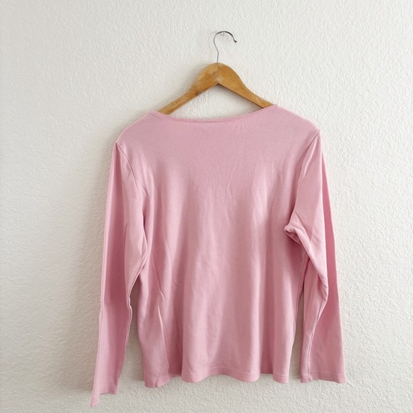 Karen Scott Pink Crew Neck Sweater - Picture 6 of 7